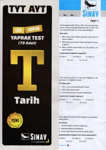 Sınav TYT-AYT Tarih Yaprak Test (Yeni) Kolektif