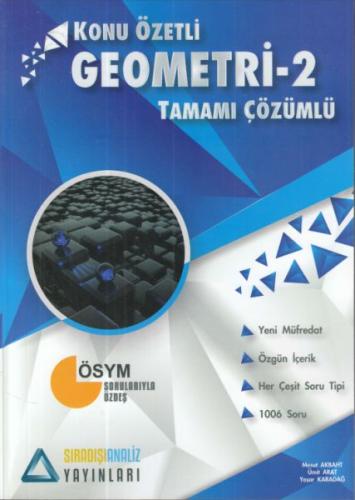 Sıradışı Analiz Geometri 2 Konu Özetli Tamamı Çözümlü Soru Bankası Ümi