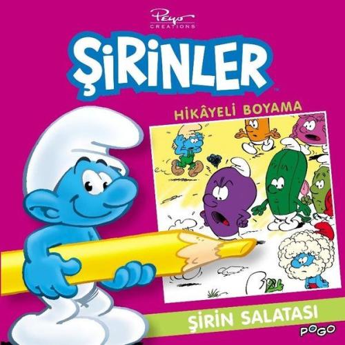 Şirin Salatası Hikayeli Boyama - Şirinler %22 indirimli Kolektif