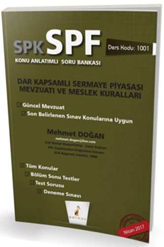 SPK-SPF Dar Kapsamlı Sermaye Piyasası Mevzuatı ve Meslek Kuralları Kon