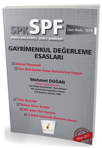 SPK-SPF Gayrimenkul Değerleme Esasları Konu Anlatımlı Soru Bankası Meh