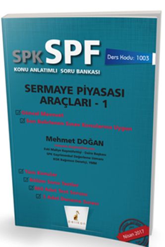 SPK-SPF Sermaye Piyasası Araçları 1 Konu Anlatımlı Soru Bankası Mehmet