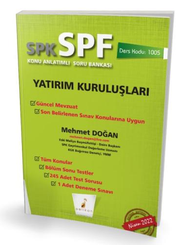 SPK-SPF Yatırım Kuruluşları Konu Anlatımlı Soru Bankası %18 indirimli 