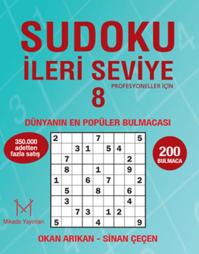 Sudoku İleri Seviye 8 Profesyoneller İçin Sinan Çeçen