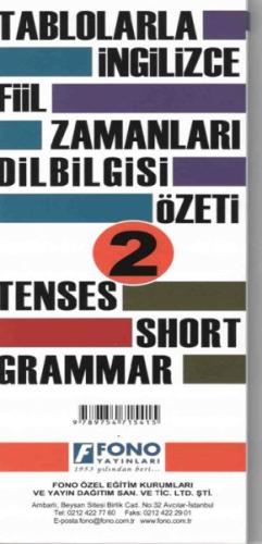 Tablolarla İngilizce Fiil Zamanları ve Dilbilgisi Özeti 2 %14 indiriml