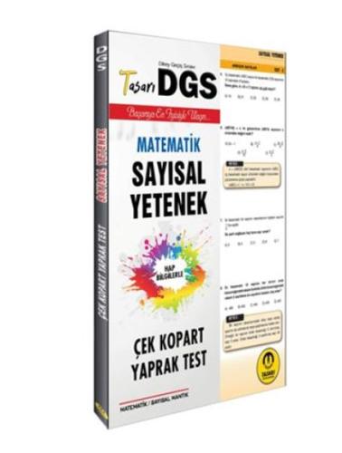 Tasarı 2020 DGS Sayısal Yetenek Matematik Çek Kopart Yaprak Test Özgen