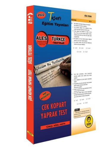 Tasarı Ales Sözel Yetenek Türkçe Yaprak Test Özğen Bulut