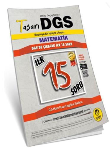 Tasarı DGS Matematik İlk 15 Garanti Soru Kitapçığı (Yeni) Cem Öztürk