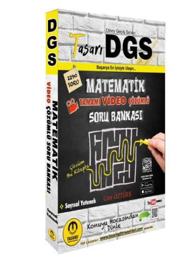 Tasarı DGS Matematik Video Çözümlü Soru Bankası %16 indirimli Cem Öztü