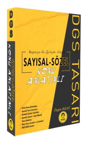 Tasarı DGS Sayısal Sözel Yetenek Konu Anlatımı Tek Kitap %16 indirimli