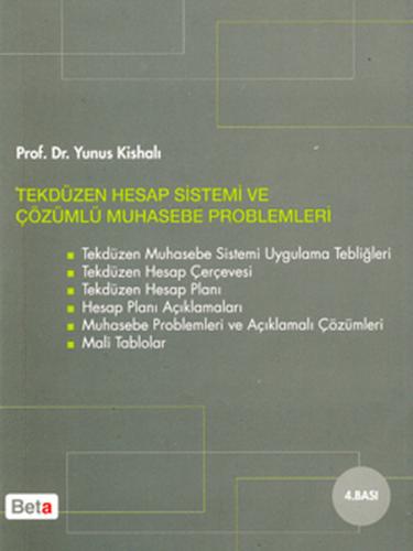 Tek Düzen Hesap Sistemi ve Çözümlü Muhasebe Problemleri %3 indirimli Y