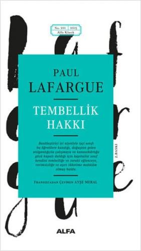 Tembellik Hakkı %10 indirimli Paul Lafargue