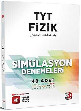 3D Yayınları TYT Fizik 48 Simülasyon Denemesi %23 indirimli