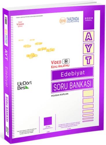 Üç Dört Beş 2022 Model AYT Edebiyat Soru Bankası %27 indirimli Müslüm 