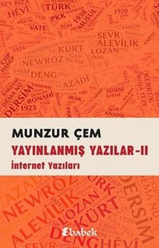 Yayınlanmış Yazılar -2 Munzur Çem