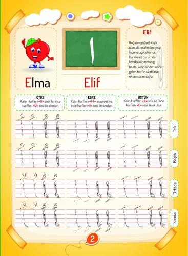 Yazıyorum Siliyorum Elifba (Kod:Ayfa202) Kollektif