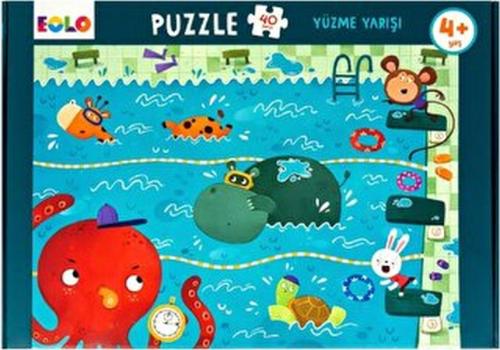 Yer Puzzle-40 Parça Puzzle - Yüzme Yarışı %20 indirimli