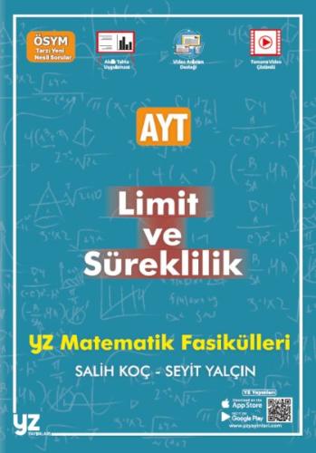 YZ Yayınları YKS AYT Limit ve Süreklilik Matematik Fasikülleri %10 ind